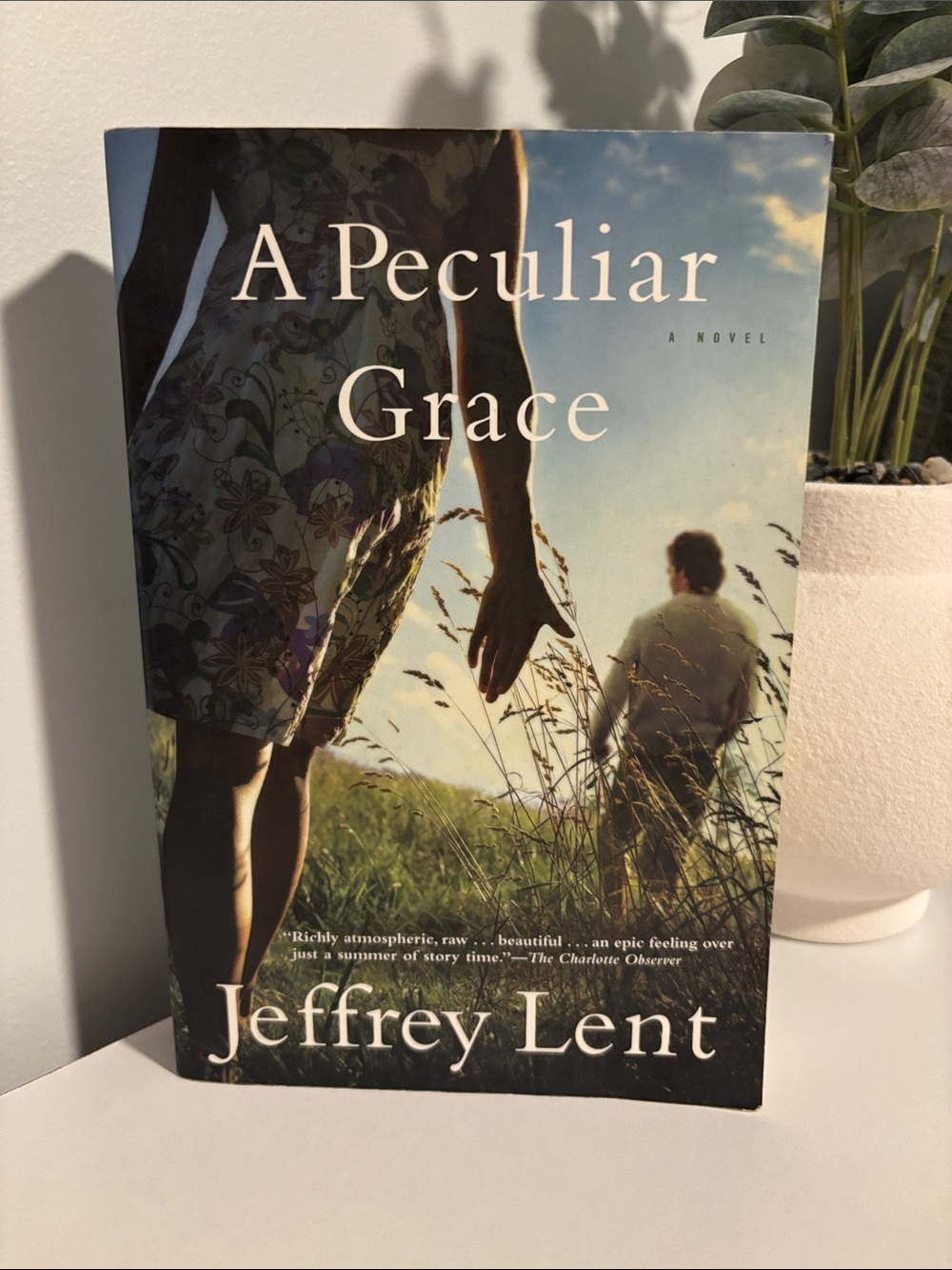 Jeffrey Lent A Peculiar Grace - Floral Cover Paperback (White/Green)